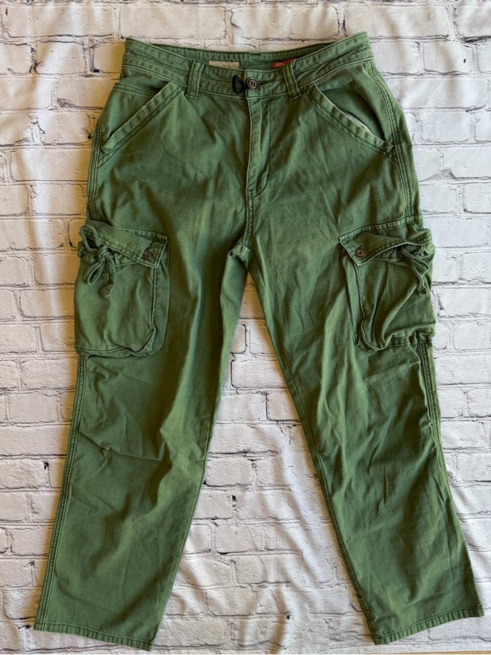 Pilcro Anthropologie Green Cargo Pants Women's Size 26 Utility Casual Travel